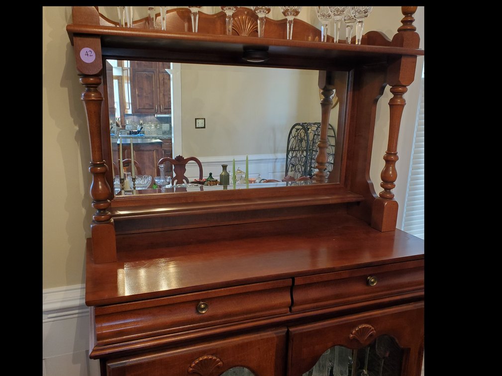 Solid Wood Buffet with Mirror 