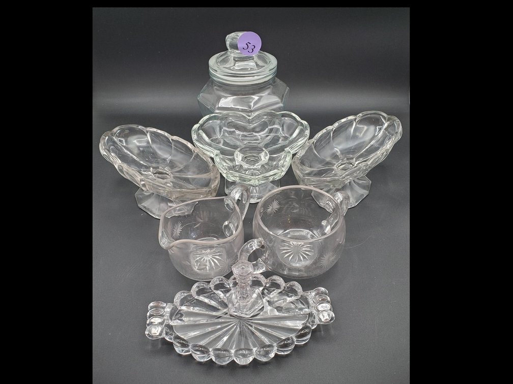Pressed Glassware Lot