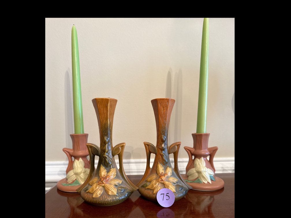 Roseville Candleholders 