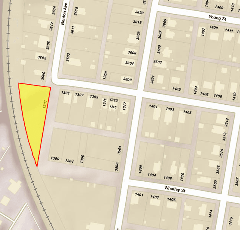1201 Whatley Street .58 +/- Acres Vacant Lot East Highland Park