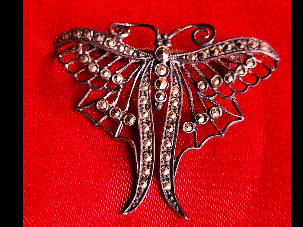 .925 Silver Butterfly Brooch