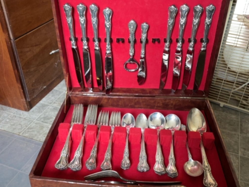 Sterling Silver flatware by Lunt, 46 pcs; plus 2 that don’t match