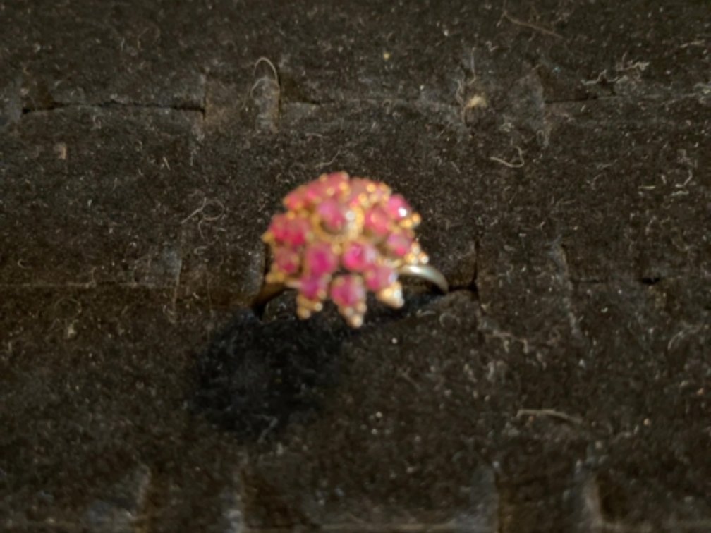 14kt yellow gold and gemstone ring, 1.7g tw