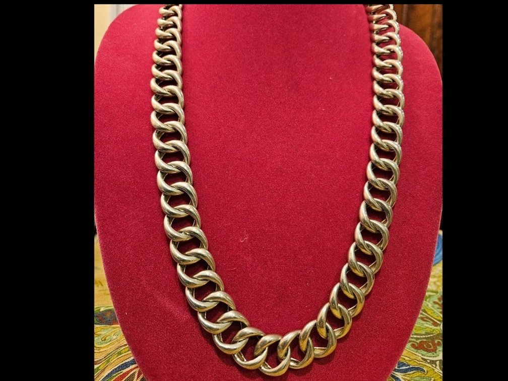 Large link Sterling Silver Necklace