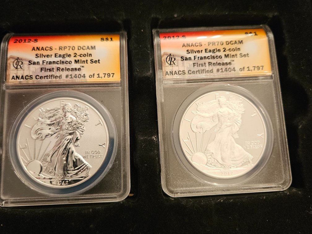 2012-S 2 Coin Silver Eagle First Release Set