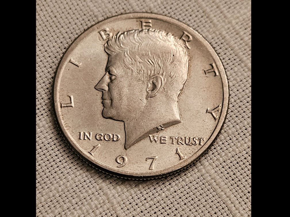 53 year old 1971 Kenndy Half Dollar Coin