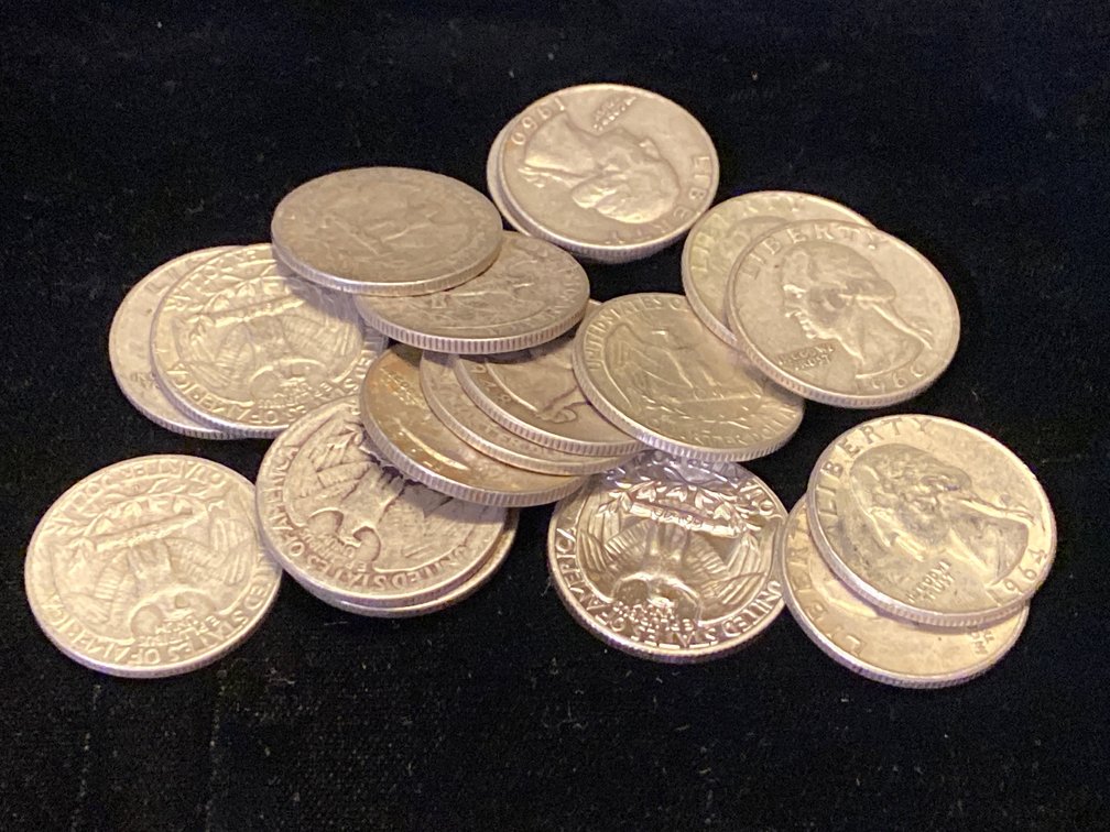 (20) Silver Washington Quarters