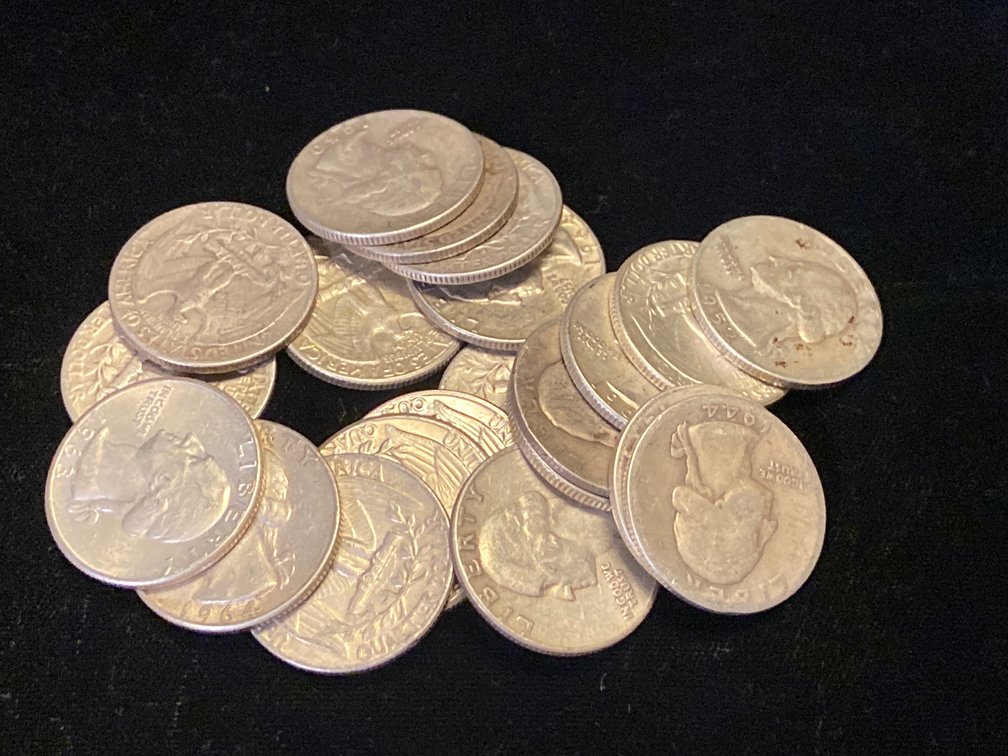 (20) Silver Washington Quarters