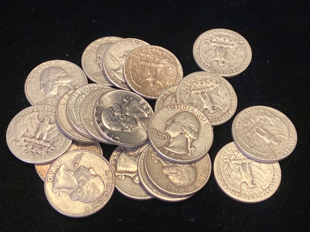 (20) Silver Washington Quarters