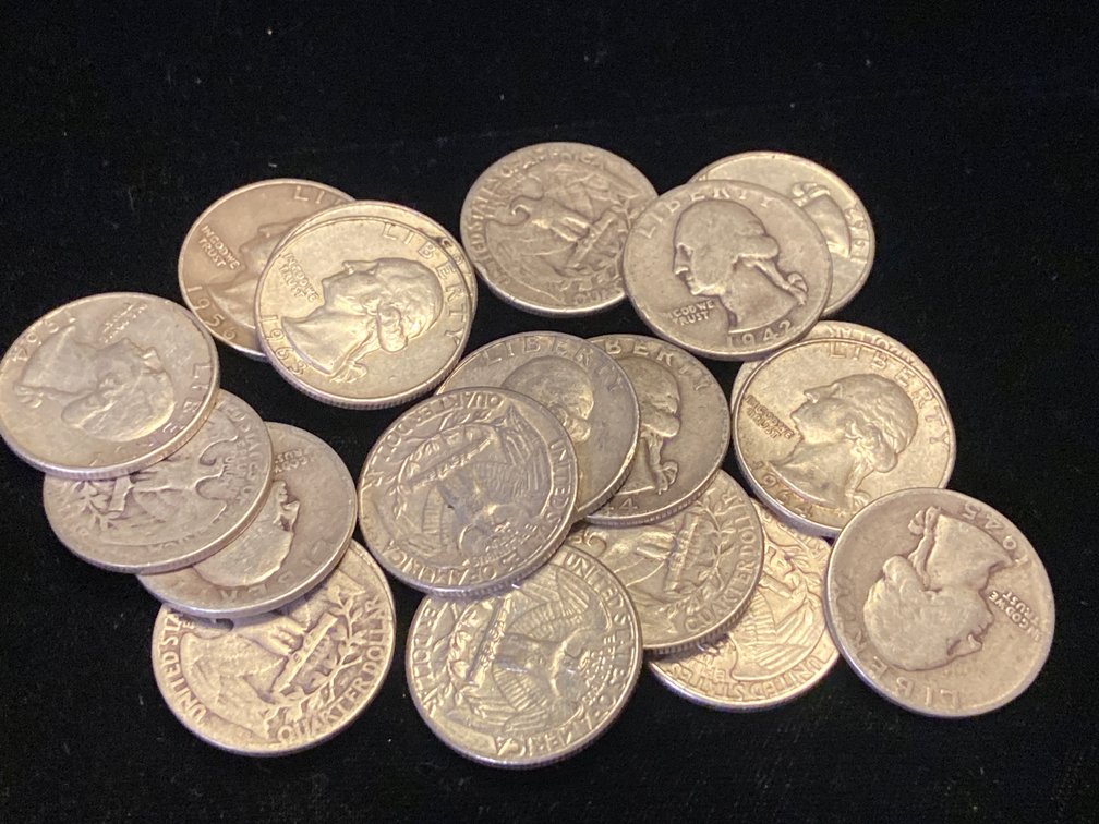 (20) Silver Washington Quarters