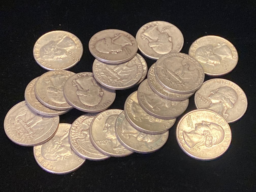 (20) Silver Washington Quarters