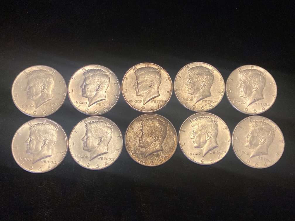 (10) Kennedy Silver 1/2 Dollars