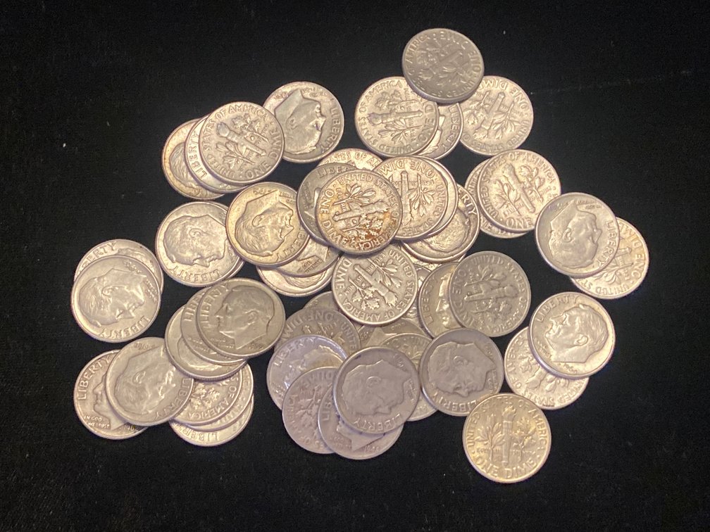 (50) Silver Dimes