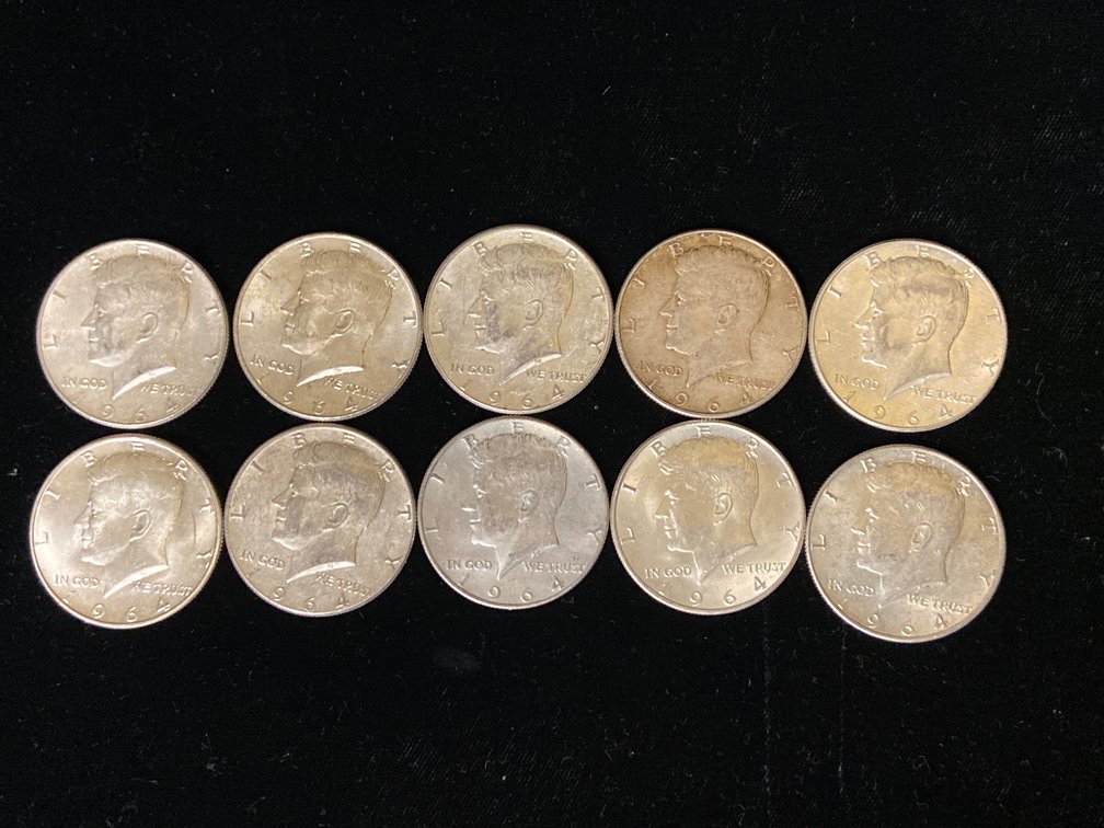 (10) Silver Kennedy 1/2 Dollars
