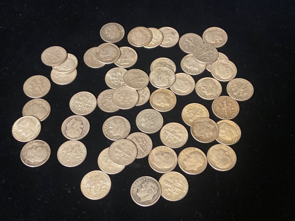 (50) Silver Dimes