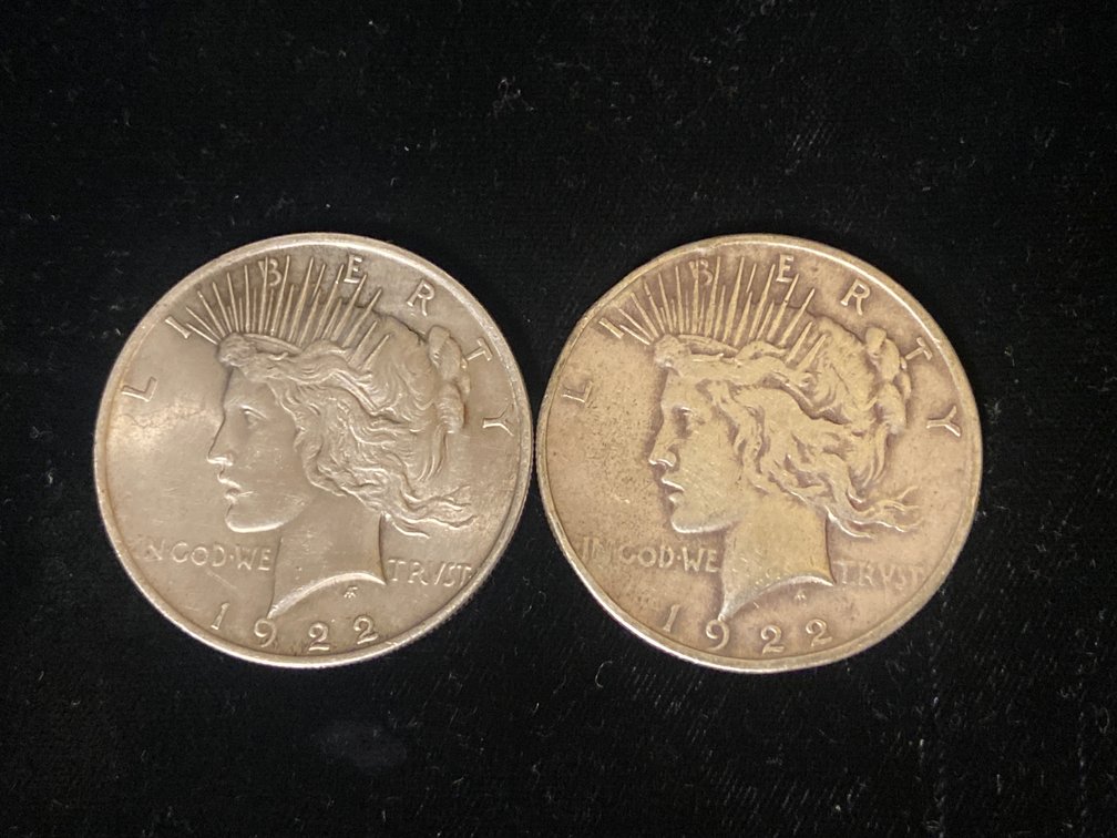 (2) Silver Peace Dollars