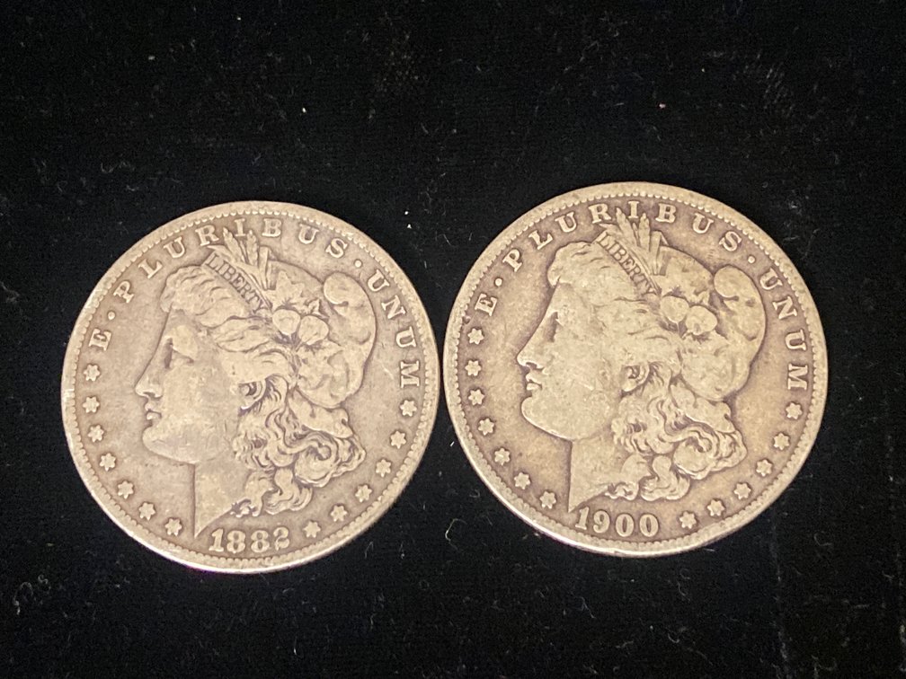 (2) Morgan Silver Dollars