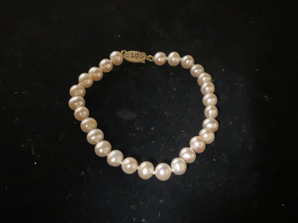 14k Gold and Pearl Bracelet 