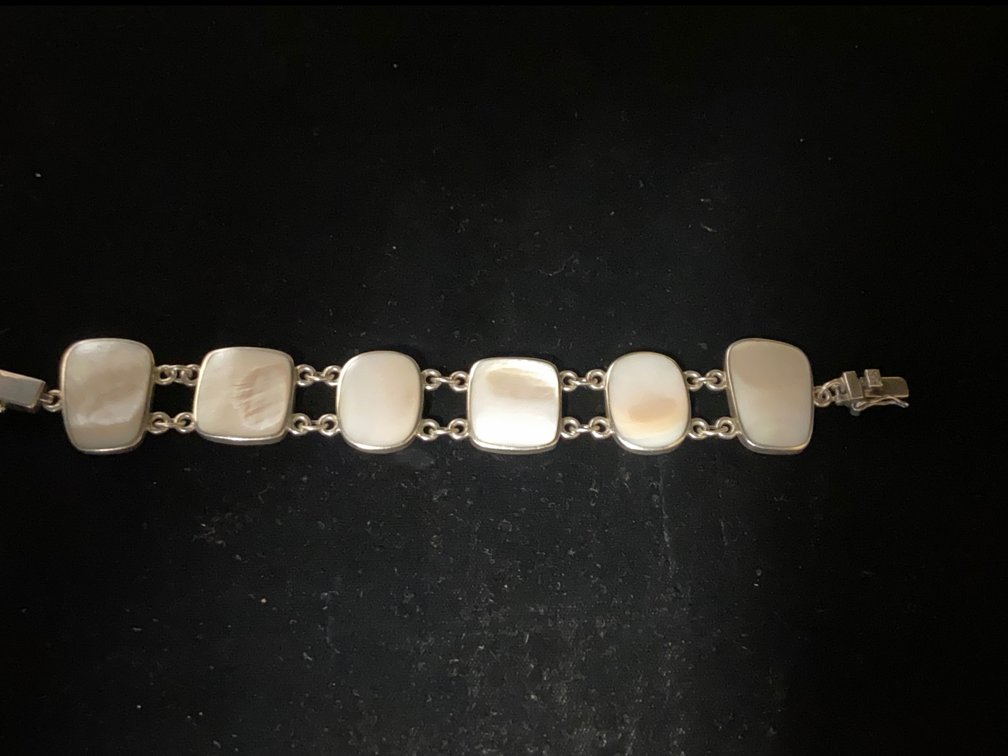 Sterling and Abalone Shell Bracelet