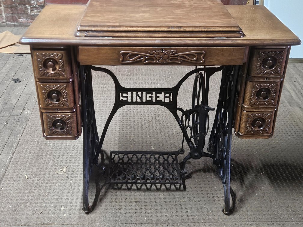 Early Singer Treadle Type Petal style Sewing Machine