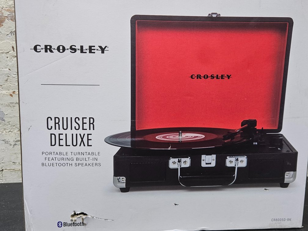 Crosley Cruiser Deluxe Portable Turntable with Built-In Bluetooth Speaker
