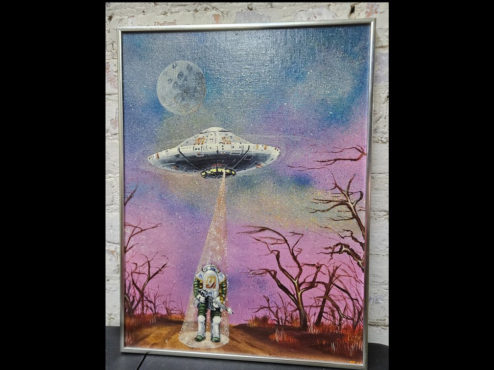 Original Artwork of UFO / Alien Landing