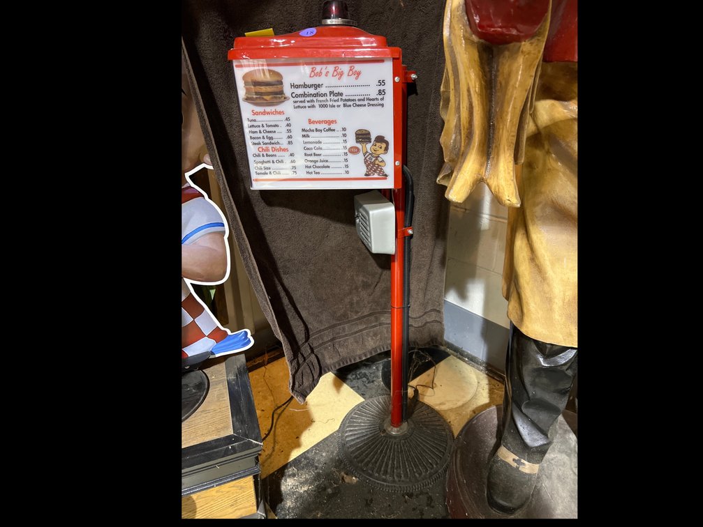 Vintage Bob’s Big Boy Drive-In Order Stand – 46” H