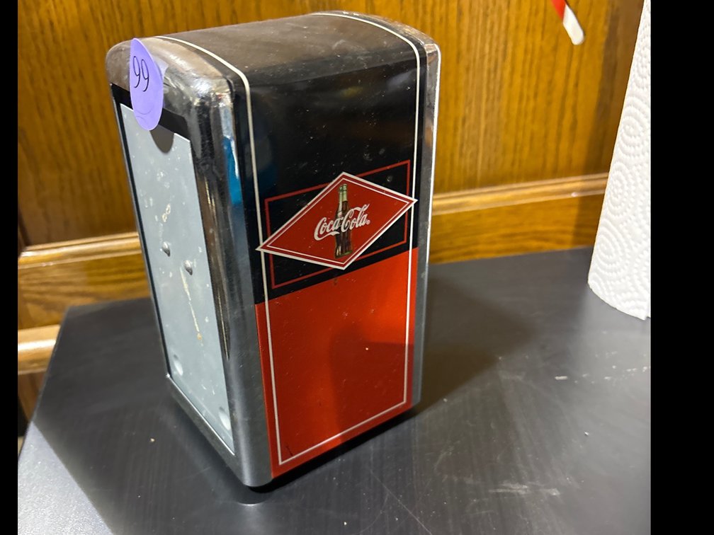 Coke napkin holder