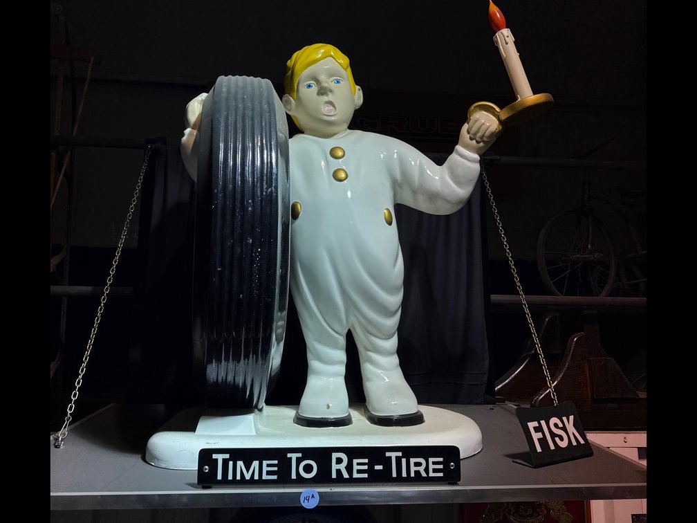 Fisk Tire Boy "Time To Re-Tire" Advertising Figure