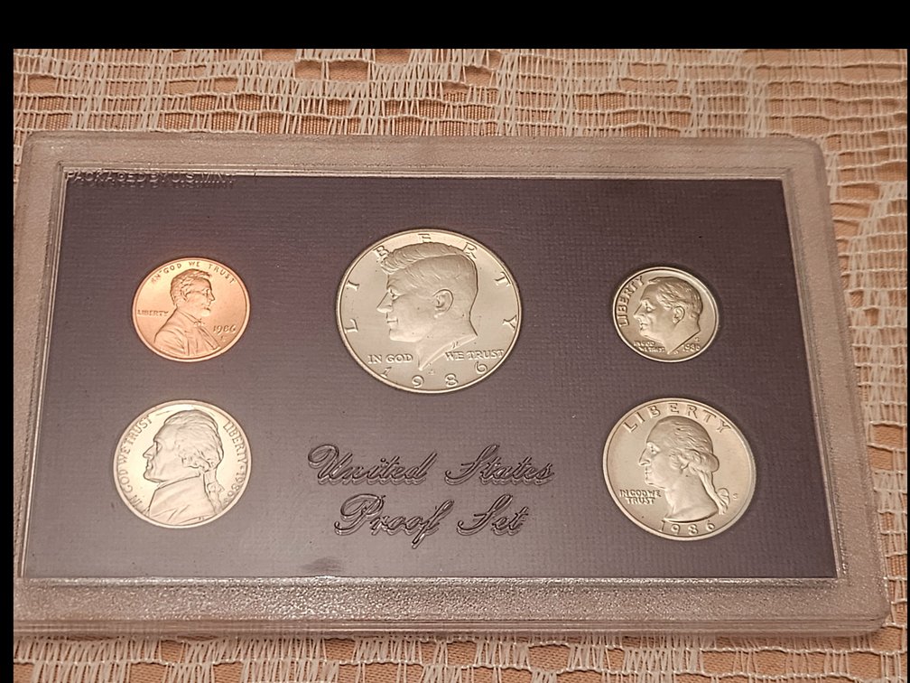 1986 S San Francisco Mint U.S. Proof Coin Set