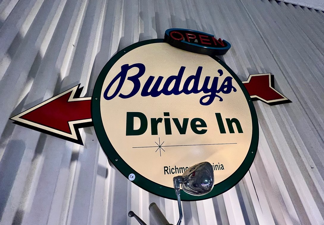 Buddy’s Drive In illuminating sign