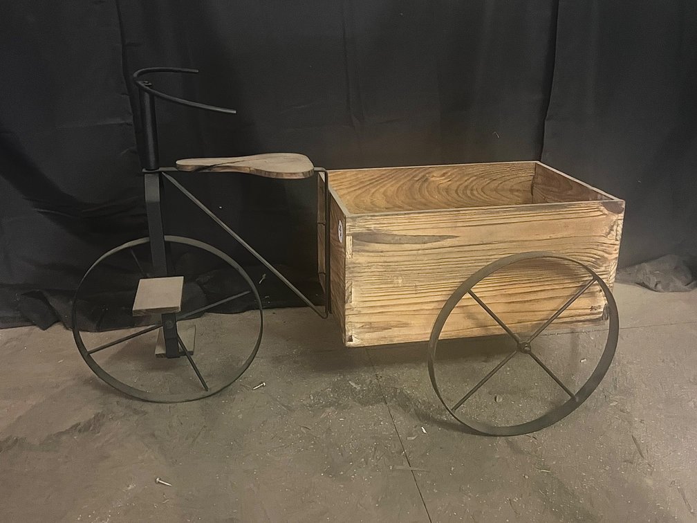 Vintage style Tricycle wooden planter box