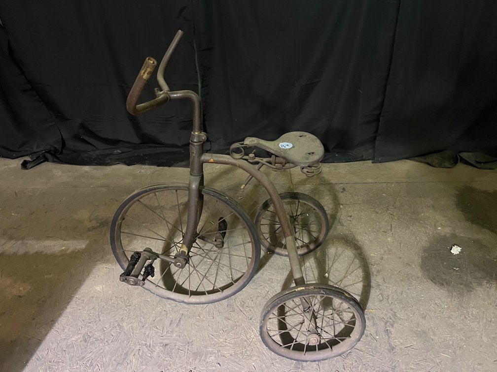 Vintage metal child's tricycle