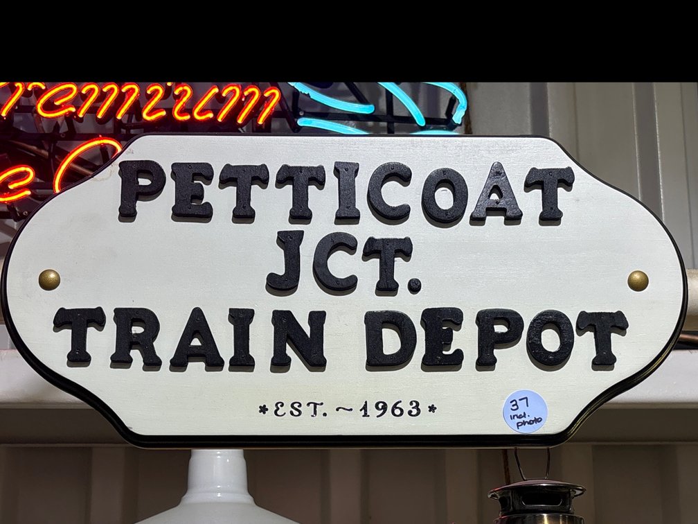 Signed photo and sign w/ lantern: Petticoat Junction