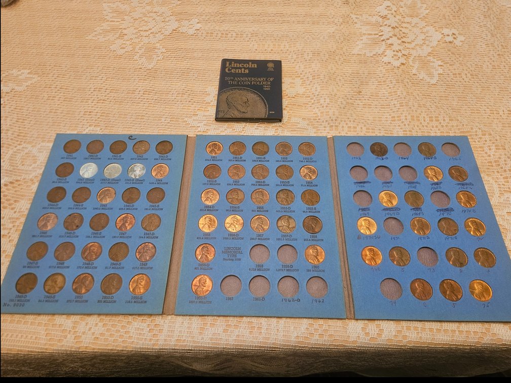 71 pc. Lincoln Penny Collection and Whitman Folder