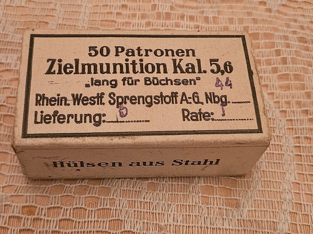 Rare full box of WWII? German Military Training .22 cal Training Ammunition