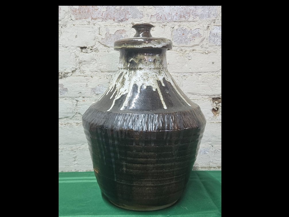 Art Pottery Glazed Lidded Vessel by Paige Puckett of NC