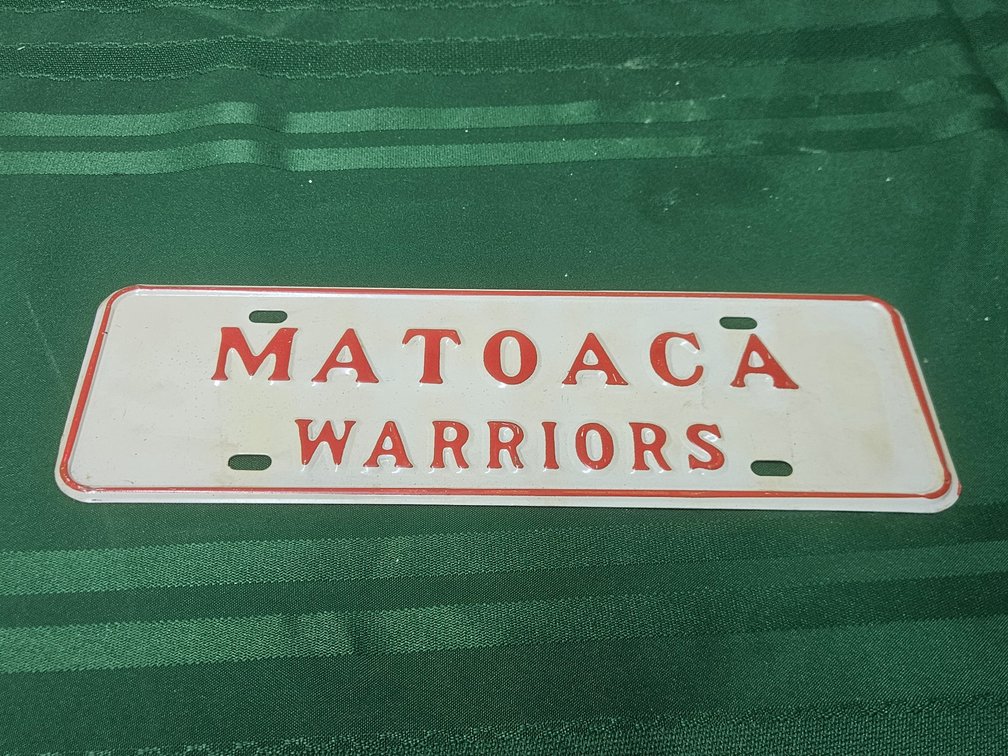 1960's-70's Era Unused Matoaca Warriors License Plate Topper