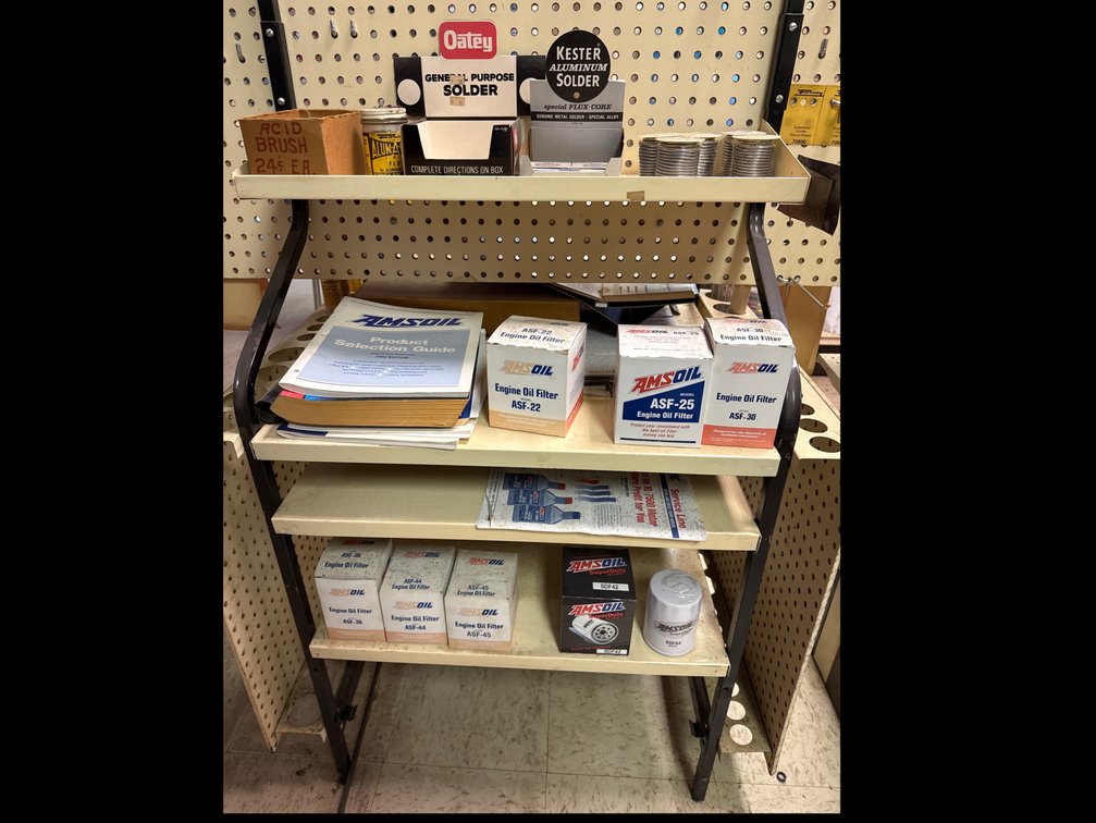 Assorted Oil Filters and Solder