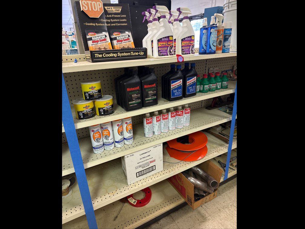 Assorted Lubrication, Cleaners and Exhaust Pipes