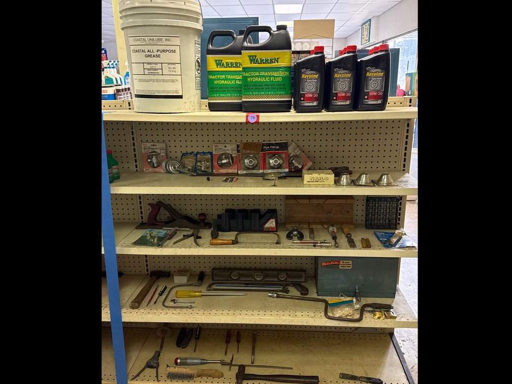 Misc Tools, Tractor Hydraulic Fluid and more