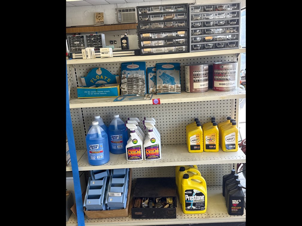 Fishing Supplies, Anti-Freeze and more