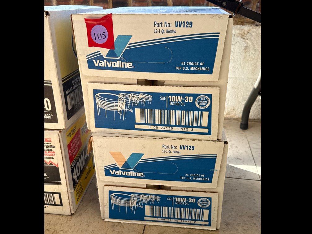 Valvoline 10W-30 Motor Oil, 24 bottles