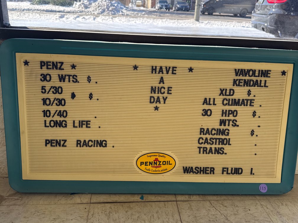 Vintage Pennzoil Marquee Sign