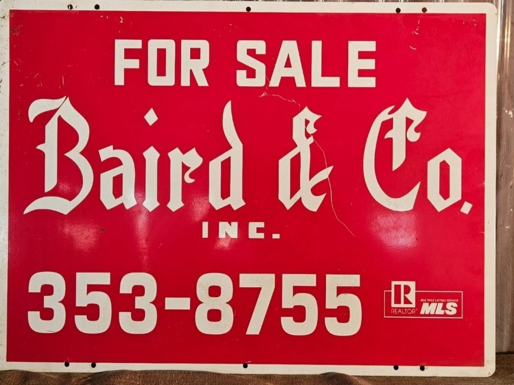 Double Sided painted Metal Baird and Co. Sign