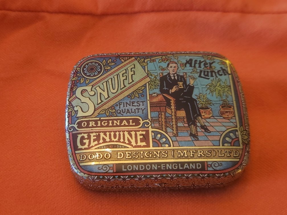 Colorful English Snuff Tin