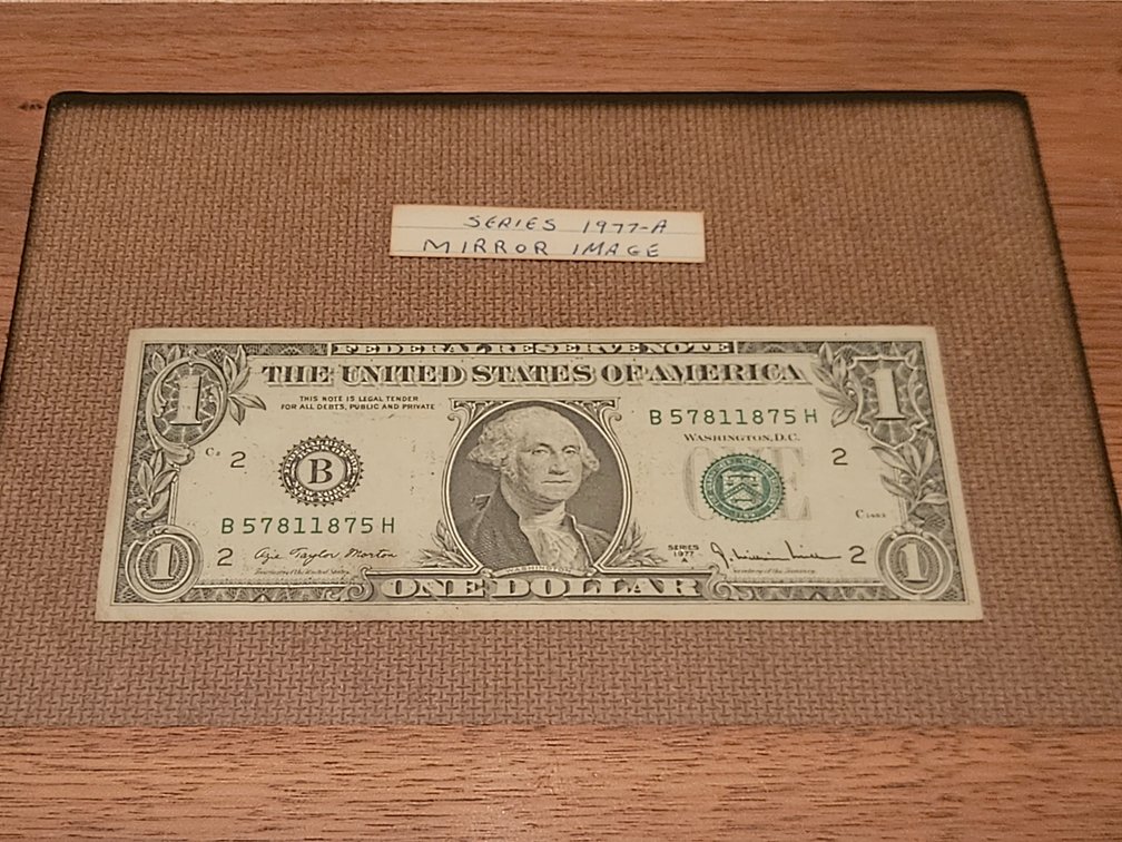 U.S. $1 Mirror Image Note - Series 1977 A