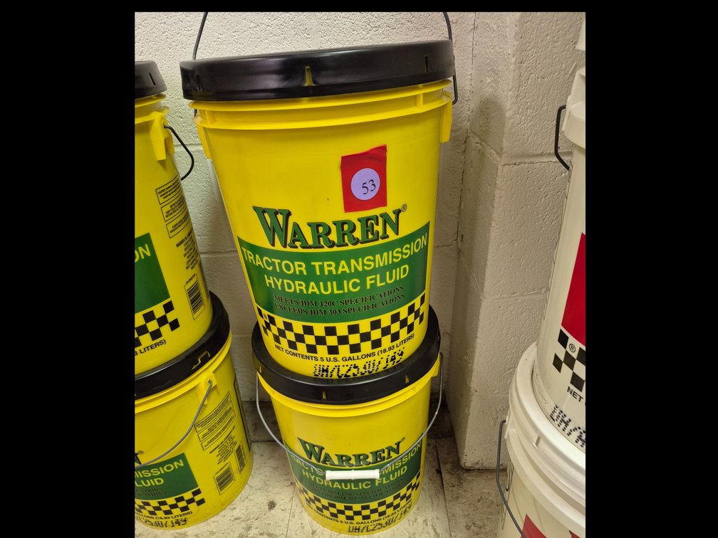 (2) 5gl. Buckets of tractor transmission/ Hydraulic fluid