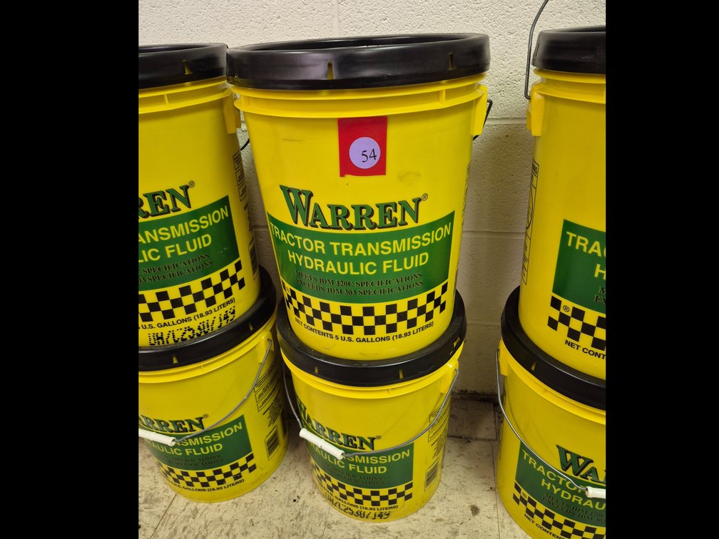 (2) 5gl. Buckets of tractor transmission/ Hydraulic fluid