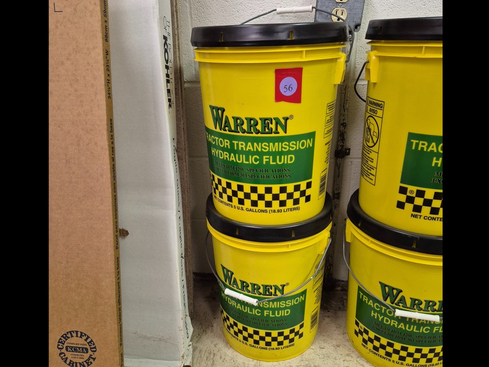 (2) 5gl. Buckets of tractor transmission/ Hydraulic fluid